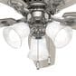 Hunter Builder Low Profile 52" Ceiling Fan with Lights in Brushed Nickel, , large