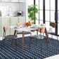 Safavieh Montauk 9" x 12" Turquoise, Navy Blue and Black Area Rug, , large