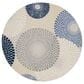 Nourison Aloha ALH29 7"10" Round Blue and Grey Indoor/Outdoor Area Rug, , large