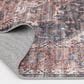 Central Oriental Rugease Chantal 5" x 7" Rust and Dark Grey Area Rug, , large