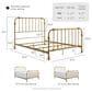 Furniture of America Wren Full Spindle Kids Bed in Gold, , large