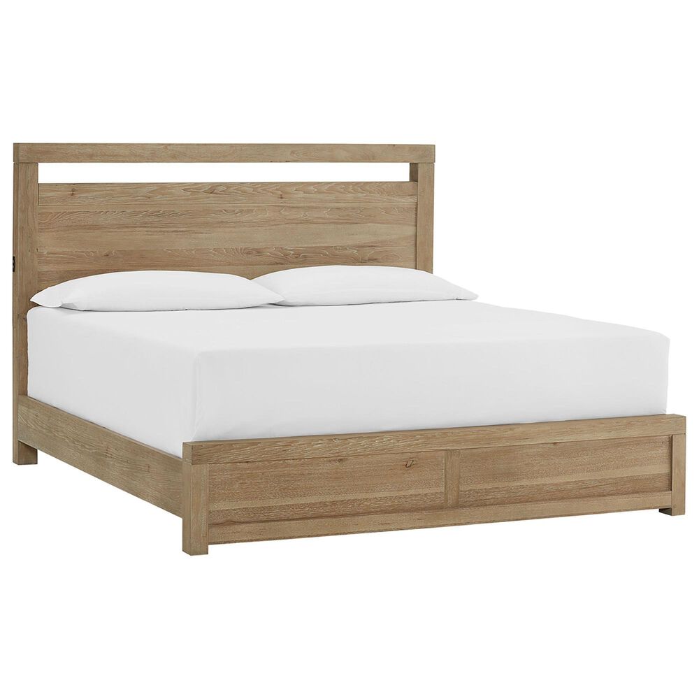 Riva Ridge Modern Loft Queen Panel Bed in Khaki, , large