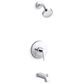 Kohler Pitch Rite-Temp Bath and Shower Faucet Trim Kit in Polished Chrome, , large