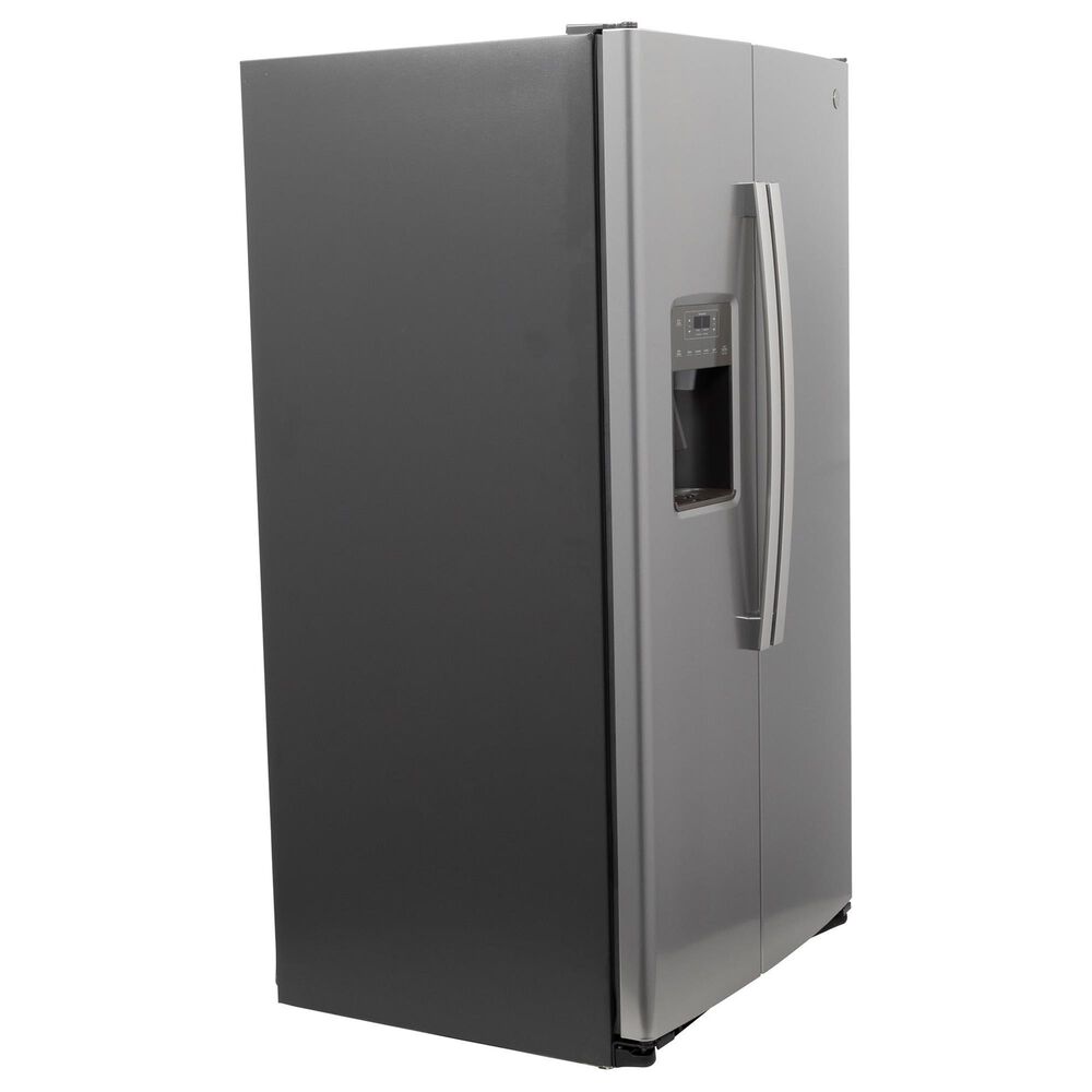 GE Appliances 25.3 Cu. Ft. Side by Side Refrigerator with External Dispenser in Fingerprint Resistant Stainless Steel, , large