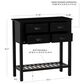 Linon Home Decor Blume 4-Drawer Console in Antique Black, , large