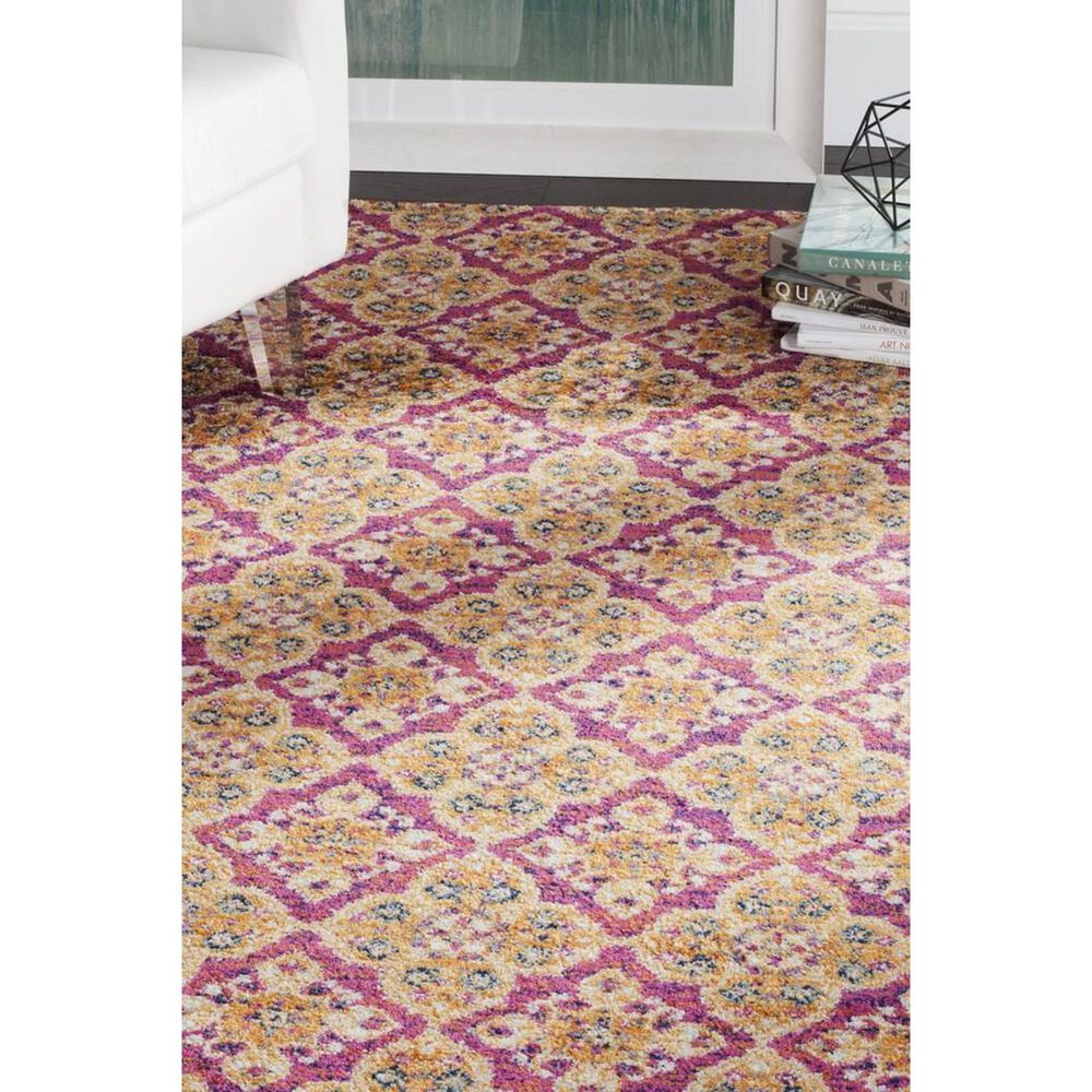 Safavieh Madison MAD605A 5&#39;1&quot; x 7&#39;6&quot; Fuchsia and Gold Area Rug, , large