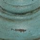 Maple and Jade Turned Pillar Decorative Candle Holder in Distressed Teal and Brown (Set of 3), , large