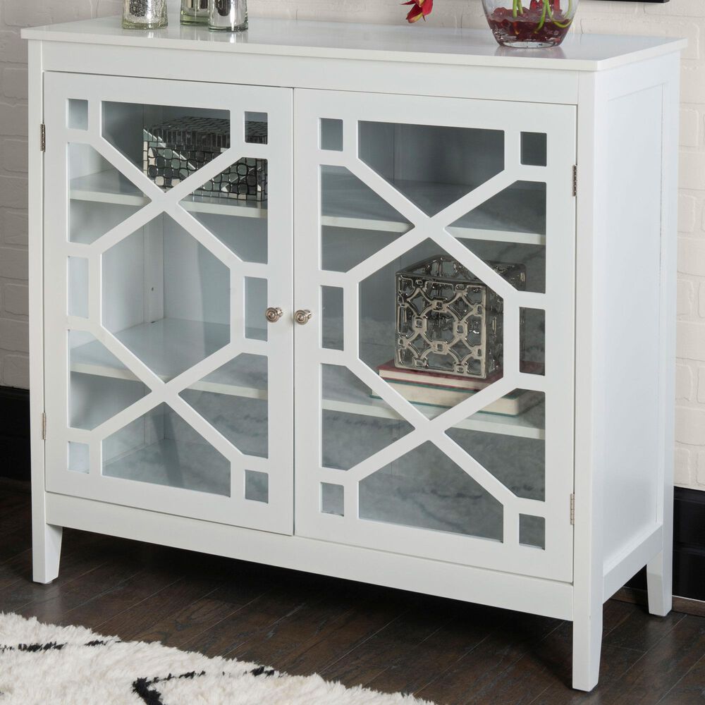 Linon Home Decor Fetti Large Cabinet in White, , large