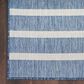 Nourison Positano POS03 Navy and Ivory 2" x 6" Indoor/Outdoor Runner, , large