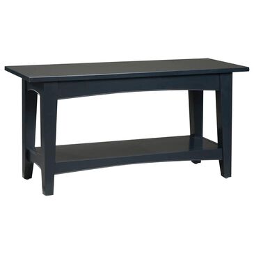 Timberlake Shaker Cottage Bench with Shelf in Charcoal Gray, , large