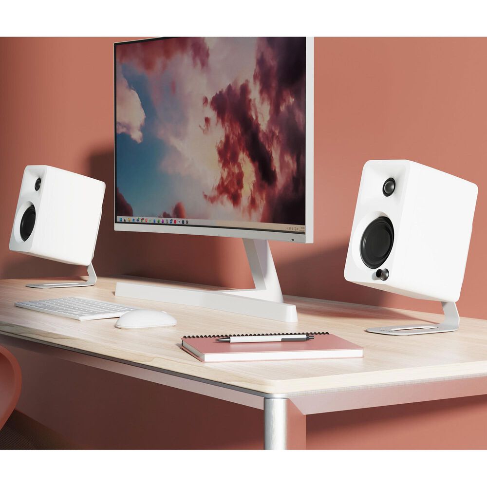 Kanto ORA Desktop Powered Reference Speakers USB-C Input in White (Pair), , large