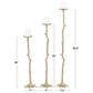 Maple and Jade Tall Floor Textured Metallic Abstract Decorative Candle Holder with Stick Inspired Design in Gold (Set of 3), , large