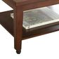 Crystal City Davenport Cocktail Table in Dark Merlot and Oak, , large