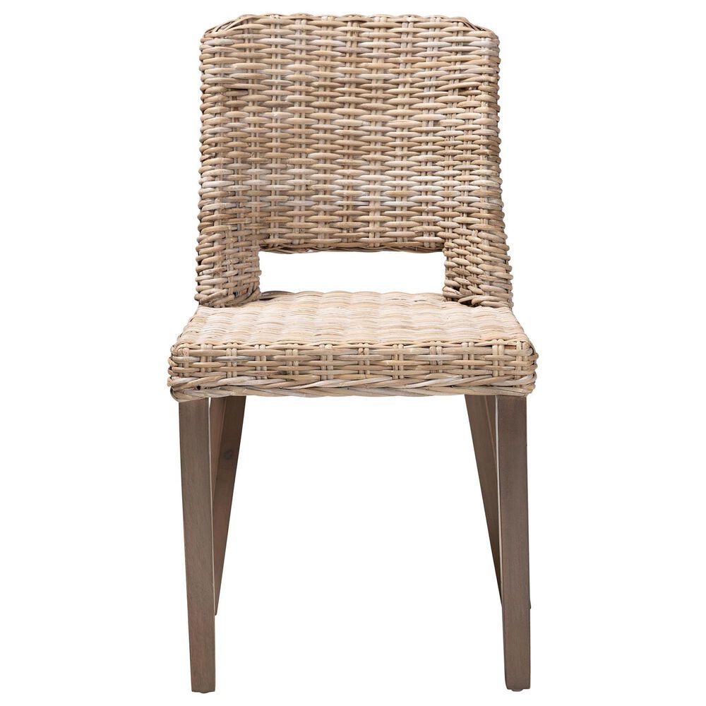 Baxton Studio Magy Side Chair in Greywashed and Brown, , large