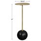Uttermost Gimlet Drink Table in Black and Brushed Brass, , large