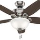 Hunter Builder 42" Ceiling Fan with 2 Lights in Brushed Nickel, , large