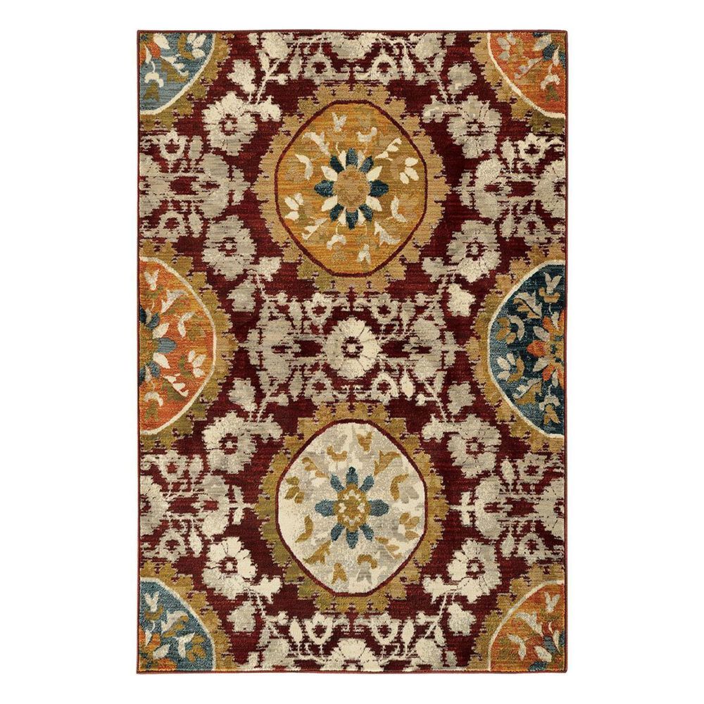 Oriental Weavers Sedona 6366A 2"3" x 7"6" Red Runner, , large