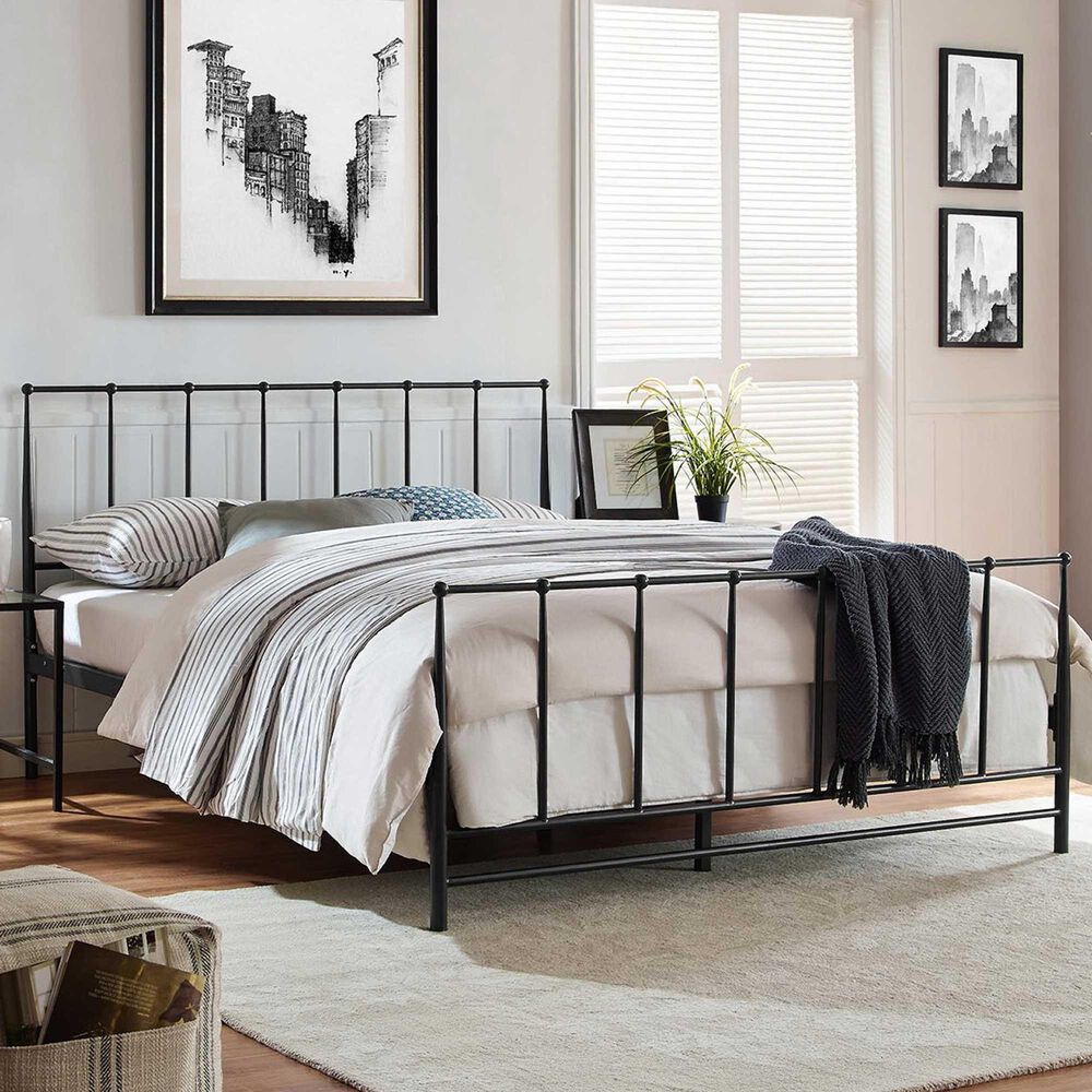 Modway Estate Queen Platform Bed in Brown, , large