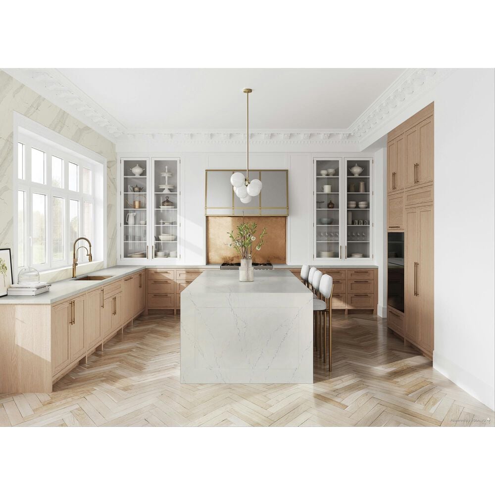 Cambria Luxury Beckington 3cm Quartz Countertop in White and Gray, , large