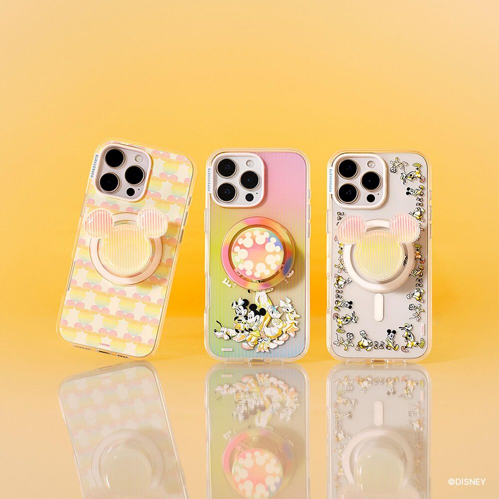 PopSockets Mickey and Friend MagSafe PopGrip in Airbag Sherbert Mickey Stripe, , large