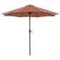 Furniture of America Dawn 9" Push Button Tilt and Crank Lift Octagon Patio Umbrella with Base in Red, , large