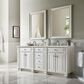 James Martin Vanities Bristol 72" Double Bathroom Vanity in Bright White with 3 cm Victorian Silver Quartz Top and Rectangular Sinks, , large