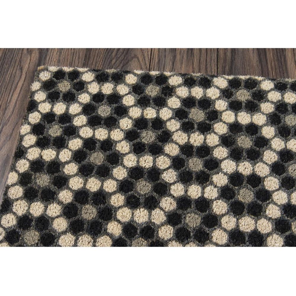 Novogratz Aloha Hex Tile ALO-10 1&#39;6&quot; x 2&#39;6&quot; Black Area Rug, , large