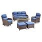 Sunwell Garden 6-Piece Fire Pit Set in Navy, , large