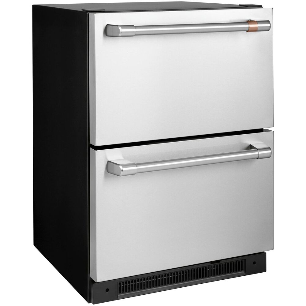 Cafe 5.7 Cu. Ft. Built-In Dual-Drawer Refrigerator in Stainless Steel and Brushed Stainless Handles, , large