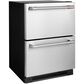 Cafe 5.7 Cu. Ft. Built-In Dual-Drawer Refrigerator in Stainless Steel and Brushed Stainless Handles, , large