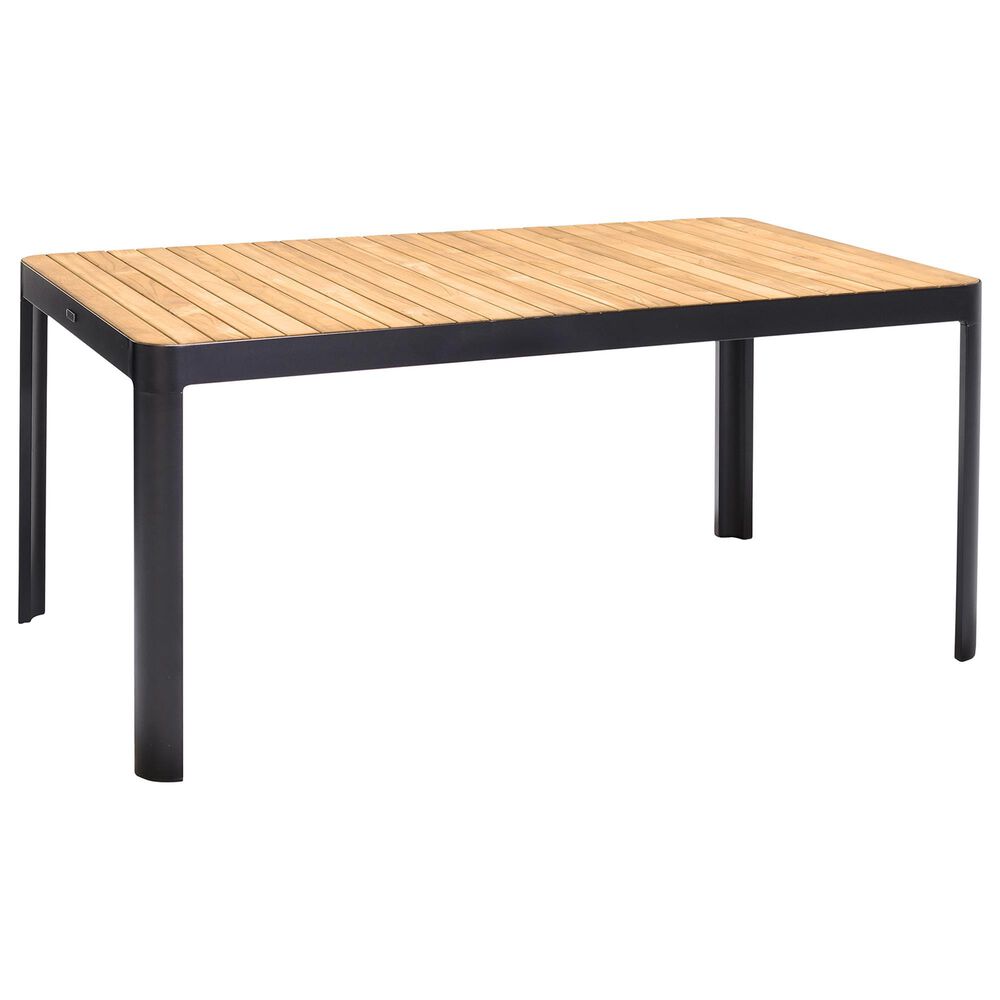 Blue River Portals Patio Dining Table in Black/Teak, , large