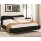 Jennifer Taylor Home Roman King Platform Bed with Ebony Black Upholstered in Natural Whitewashed, , large
