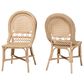 Baxton Studio Jelita Side Chair in Natural Brown (Set of 2), , large