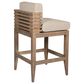 Armen Living Vivid Patio Counter Height Bar Stool with Taupe Cushion in Brown, , large
