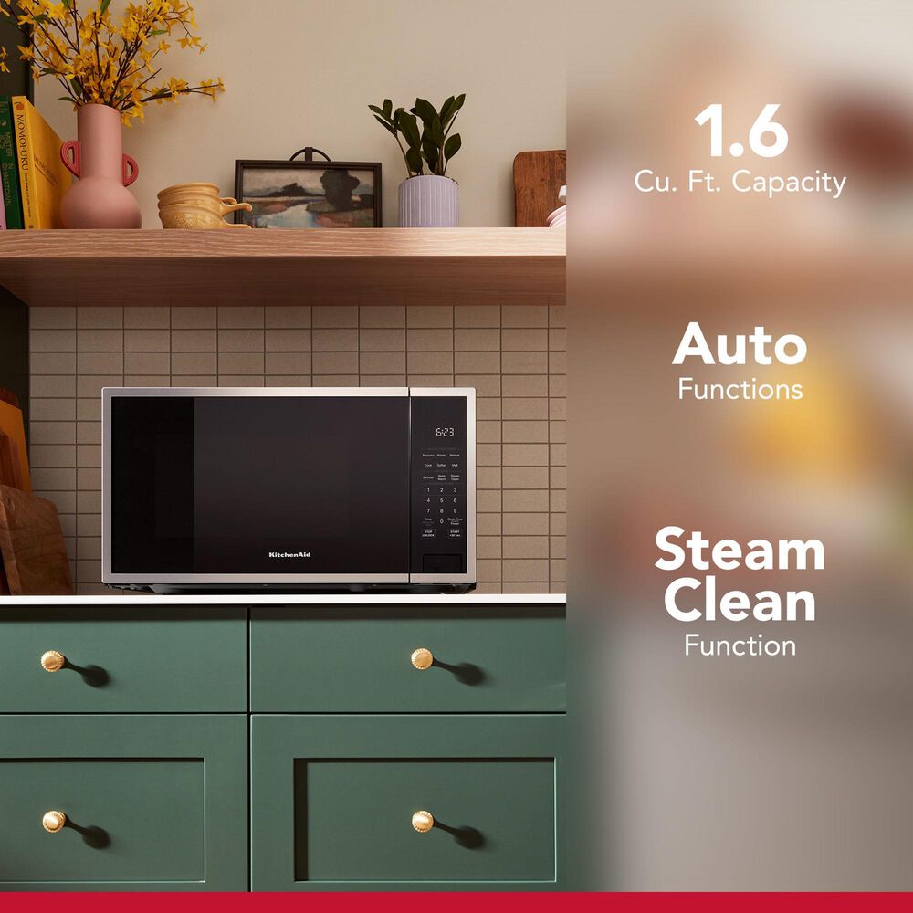 KitchenAid 1.6 Cu. Ft. Countertop Microwave in PrintShield Stainless Steel, , large