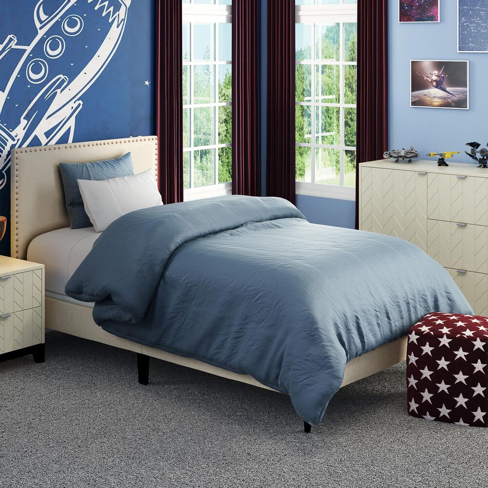 Accentric Approach Twin Platform Bed in Beige, , large