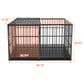 HOMLUX 61" Extra Large Heavy Duty Metal Dog Crate for Large Dogs in Black, , large