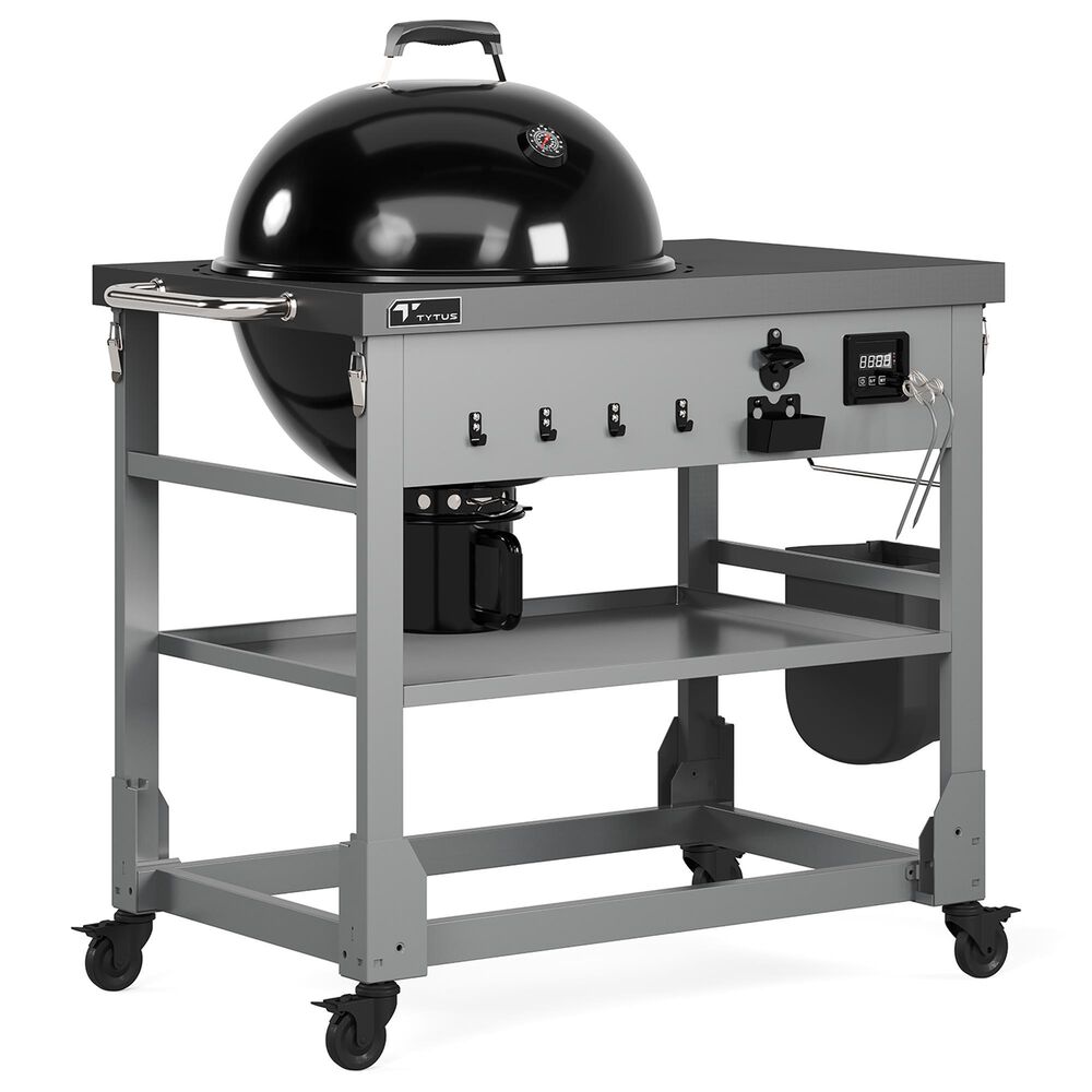 TYTUS Anaheim Charcoal Kettle with Cart in Hammertone Black and Gunmetal Gray, , large