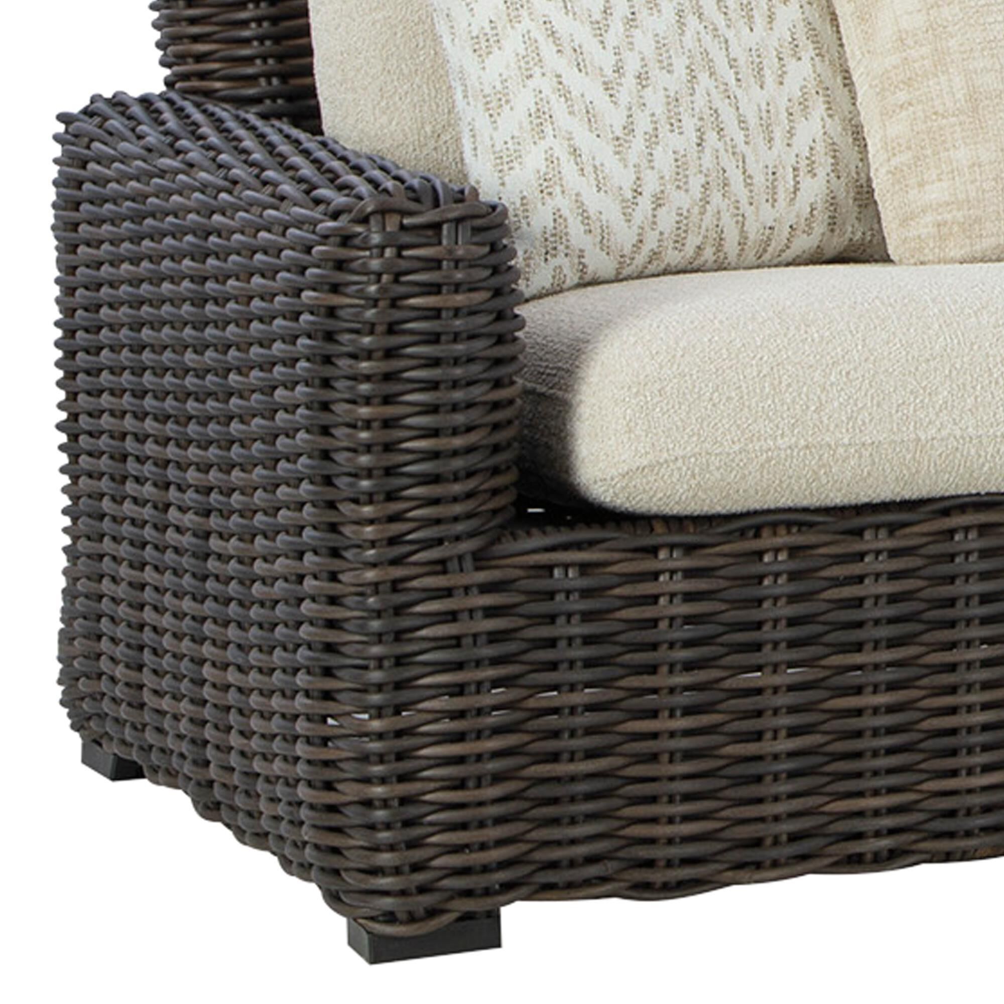 Ashley Kimora 6-Piece Patio Sectional Conversation Set in Dark Brown