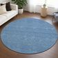 Dalyn Rug Company Soft Essentials Solid Denim 8" Round Area Rug, , large