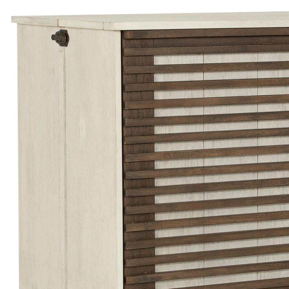 New Day Furniture Louvre Queen Murphy Cabinet Bed with Mattress in Provence and Normandy, , large