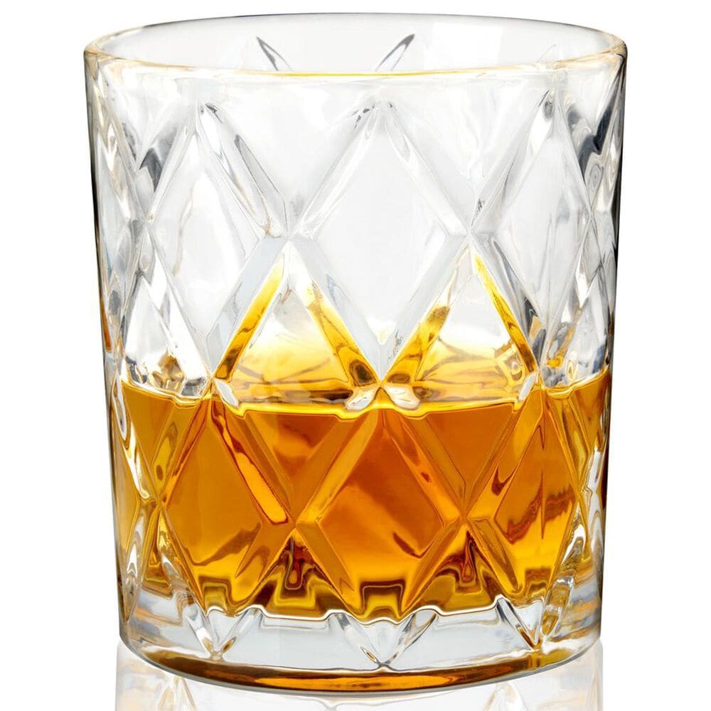 True Brands Scotch Diamond Cut Tumbler Glasses in Clear &#40;Set of 4&#41;, , large