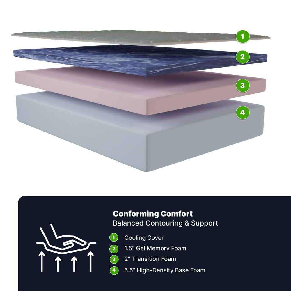Hearth and Haven GhostBed Medium Memory Foam Twin XL Mattress, , large