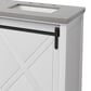 Lexora Home Marsyas 80" Double Bathroom Vanity in White with Grey Quartz Top and Rectangular Sinks, , large