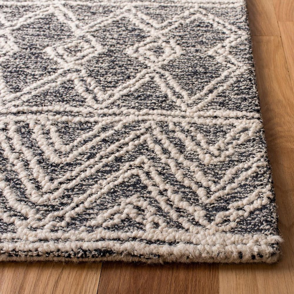 Safavieh Micro-Loop MLP203A 3&#39; x 5&#39; Ivory and Black Area Rug, , large