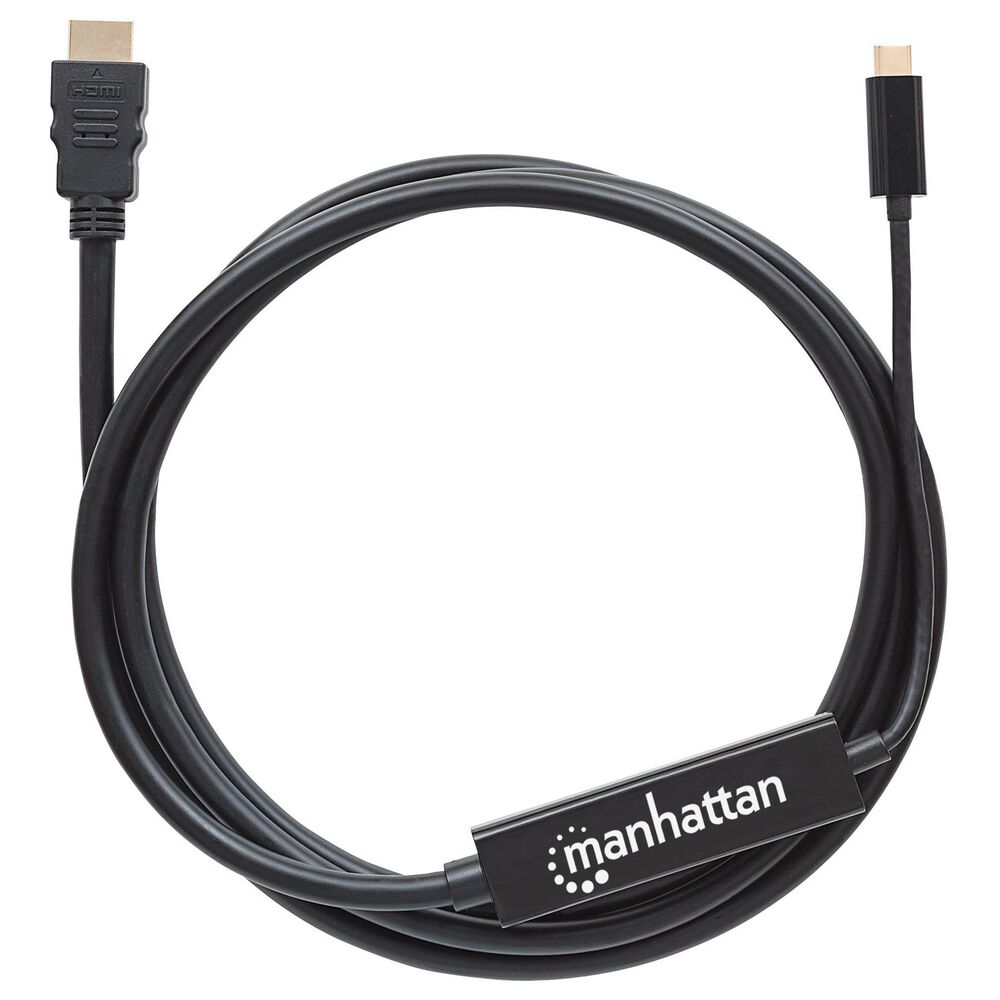Manhattan 6&#39; USB-C to HDMI Adapter Cable in Black, , large