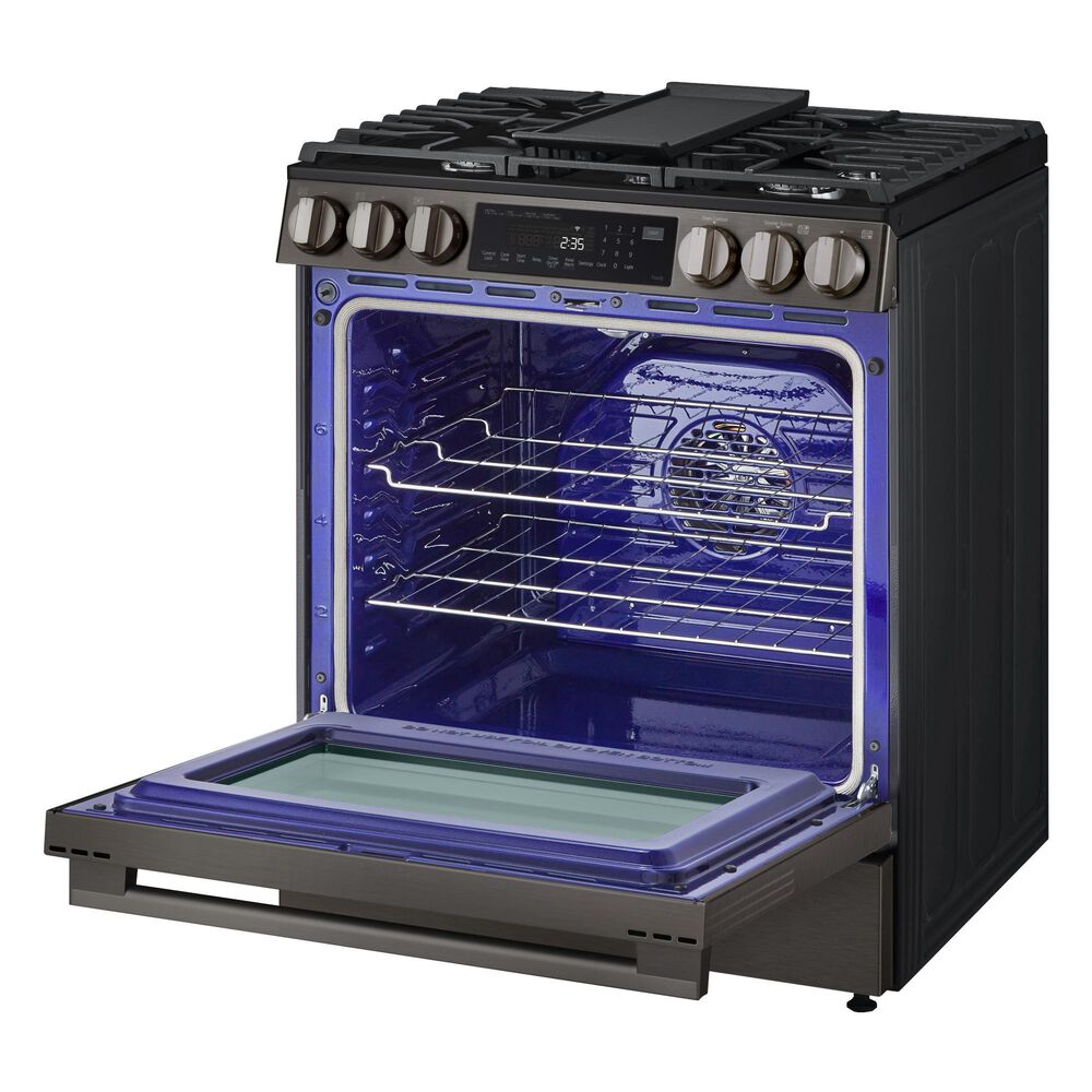 LG 6.3 Cu. Ft. Smart Gas Slide-In Range with ProBake Convection InstaView and Air Fry in Black Stainless Steel, , large