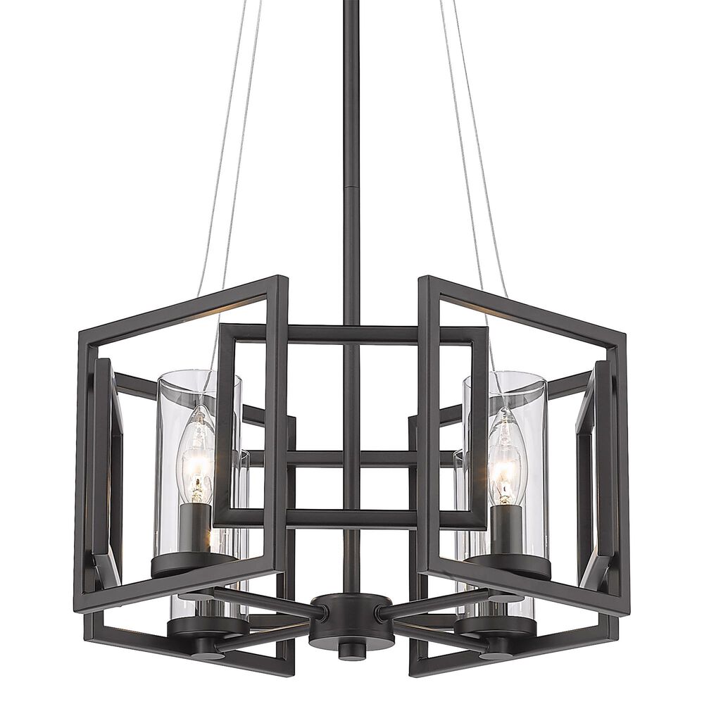 Golden Lighting Marco 4-Light Pendant in Matte Black, , large
