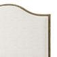 Furniture of America Lalia Queen Upholstered Panel Bed with Camelback Headboard in Matte Gold, , large