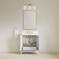 37B Fenwick 30" Single Bathroom Vanity in Bright White with Glossy White Composite Stone Top and Backsplash, , large